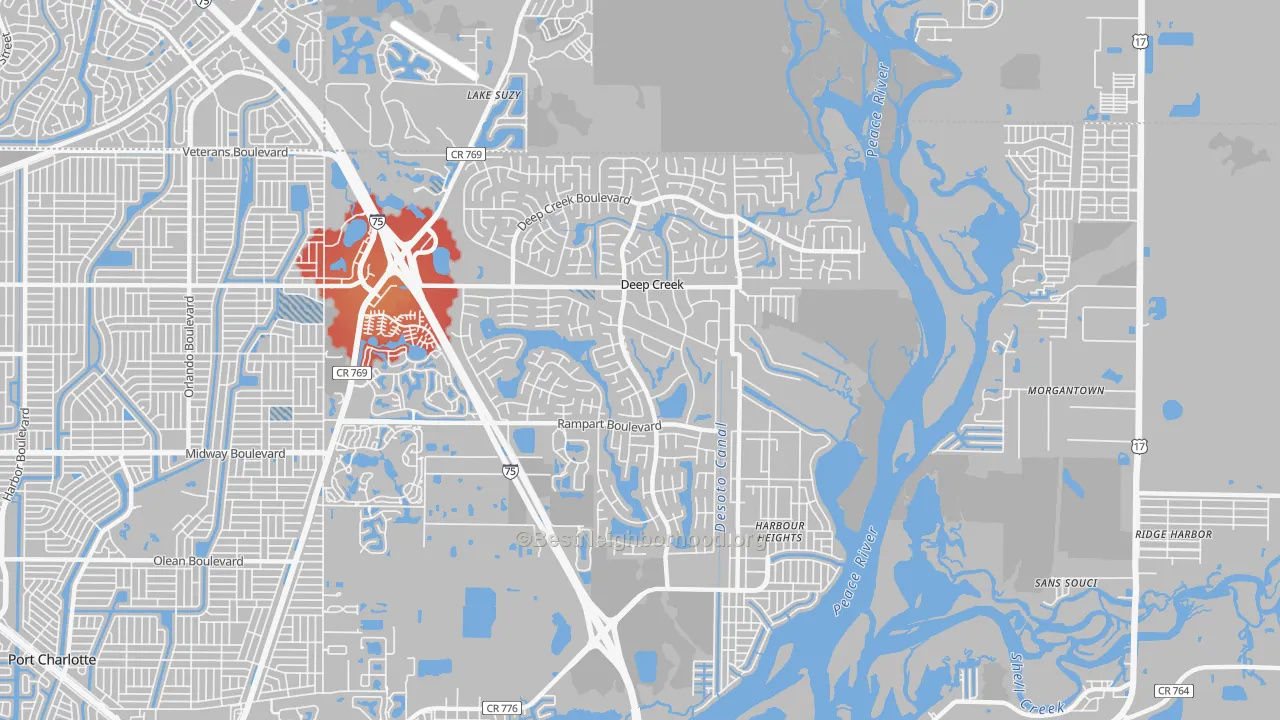 Transit Grade map of 33983, FL