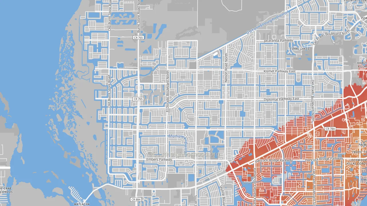 Transit Grade map of 33993, FL