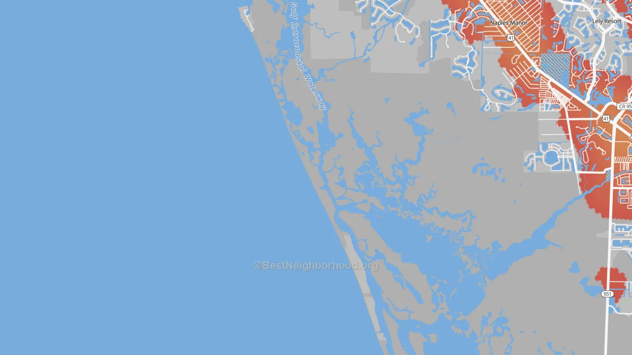 Transit Grade map of 34101, FL