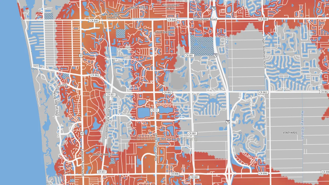 Transit Grade map of 34109, FL
