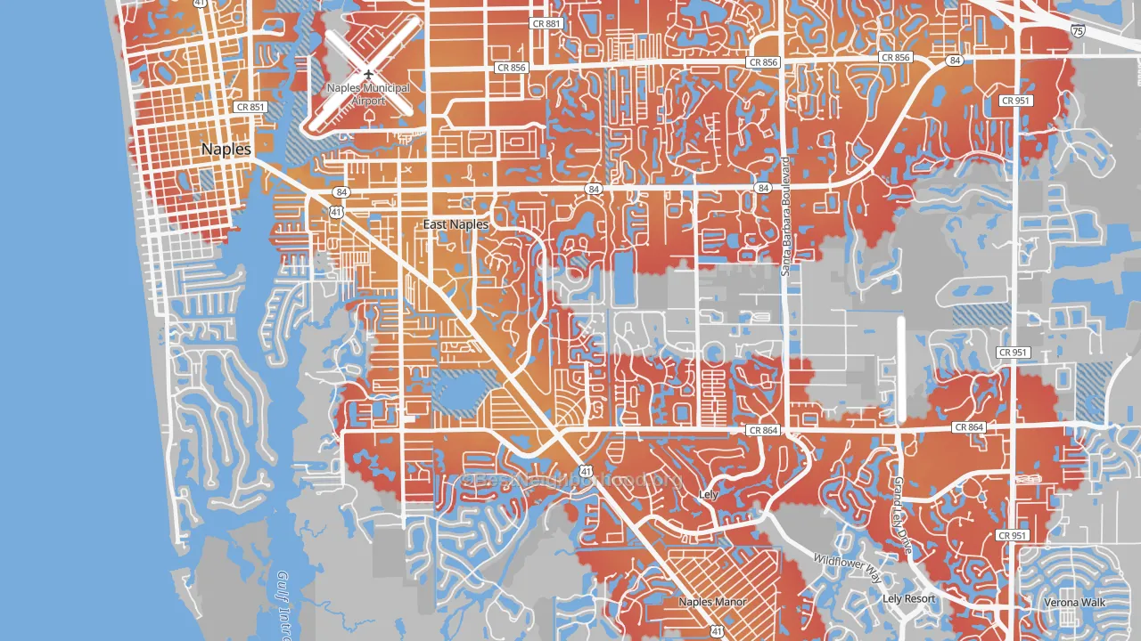 Transit Grade map of 34112, FL