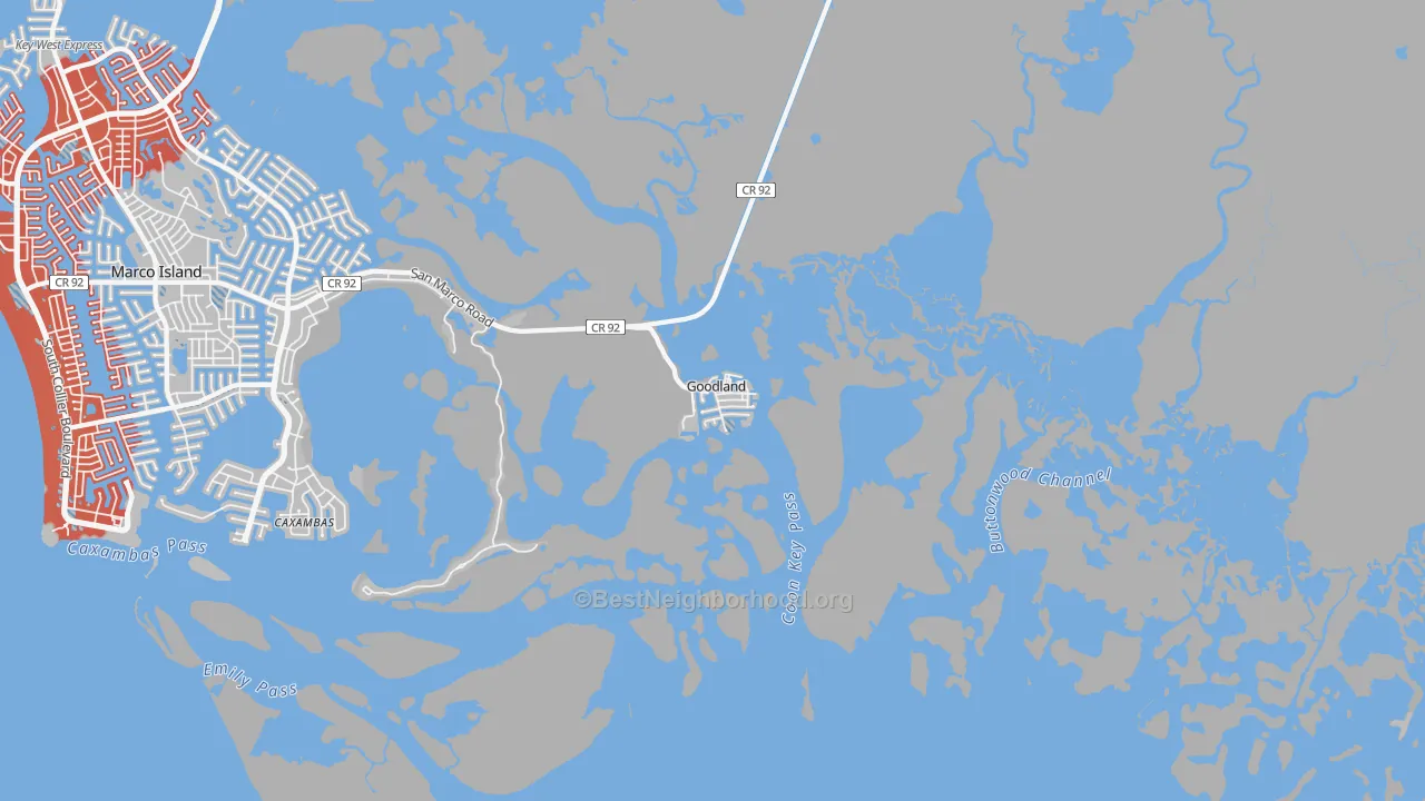 Transit Grade map of 34140, FL