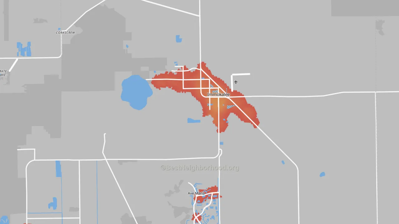 Transit Grade map of 34142, FL