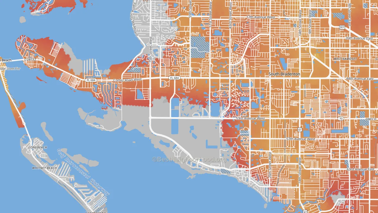 Transit Grade map of 34210, FL