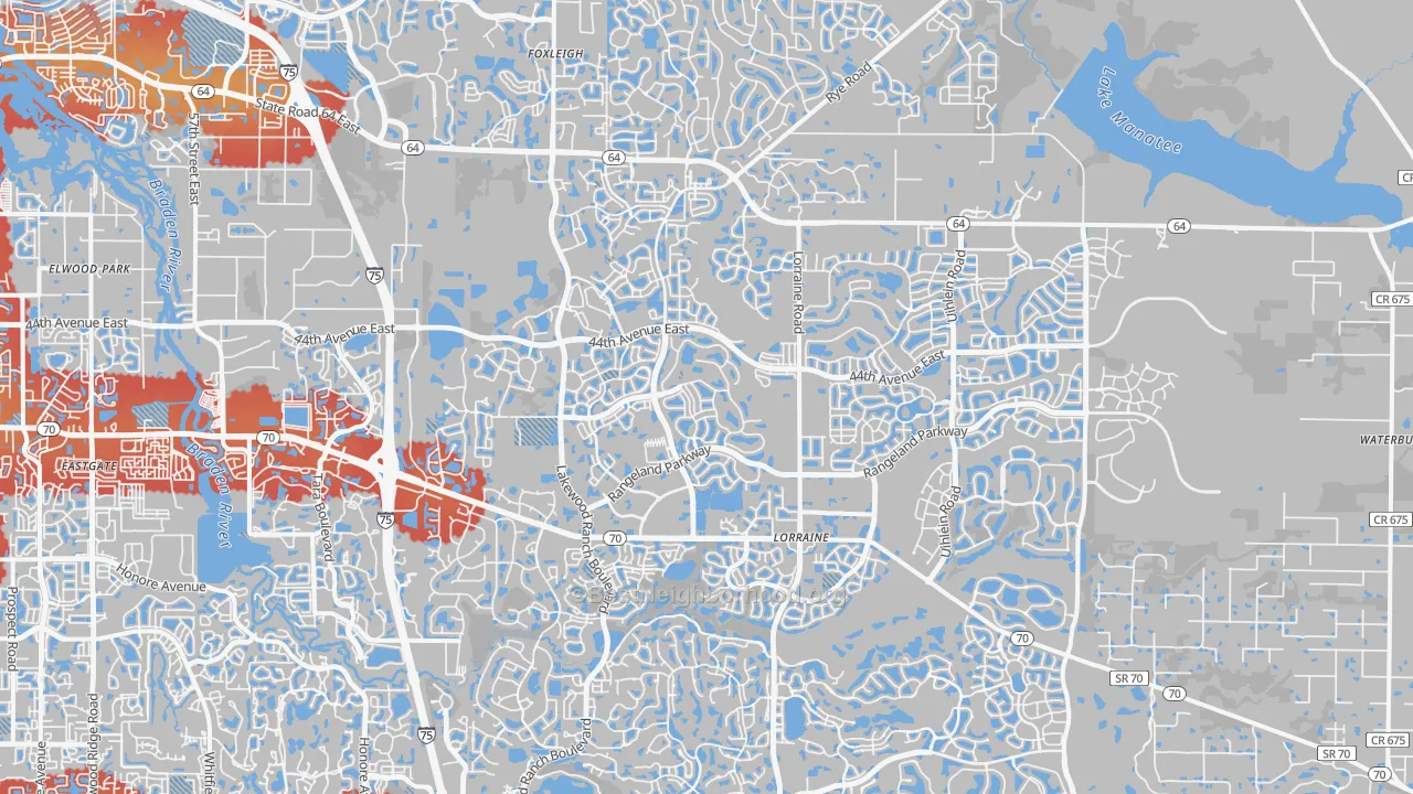 Transit Grade map of 34211, FL