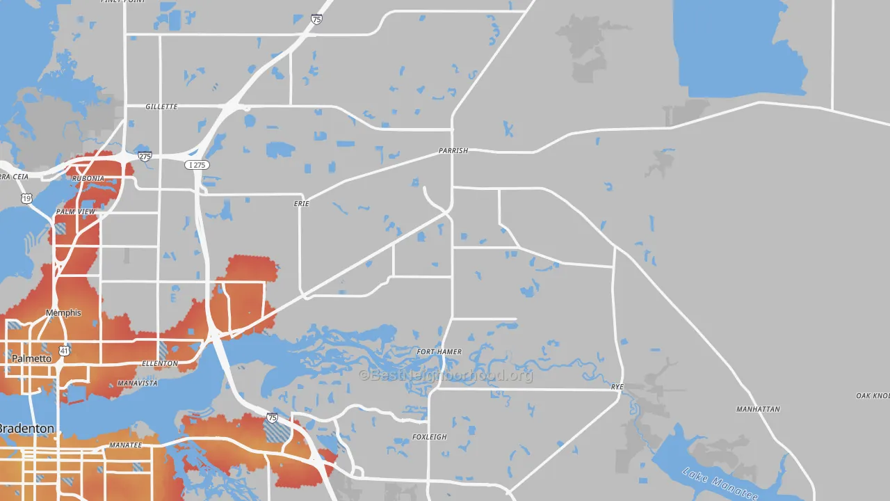 Transit Grade map of 34219, FL