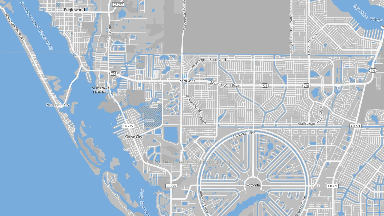 Transit Grade map of 34224, FL