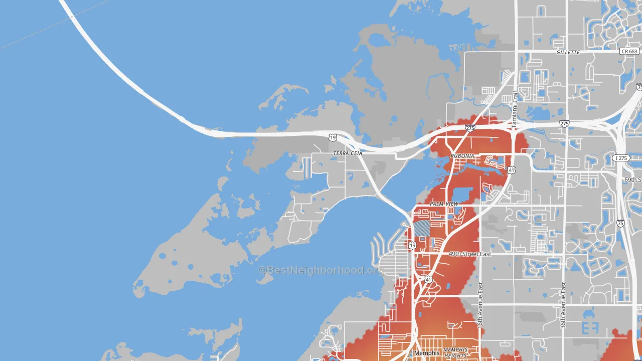 Transit Grade map of 34250, FL