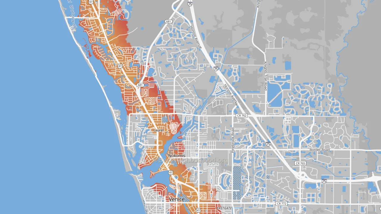 Transit Grade map of 34275, FL