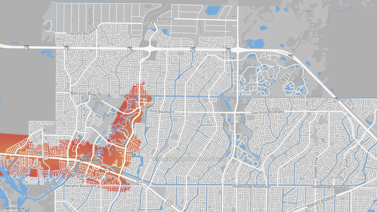 Transit Grade map of 34286, FL