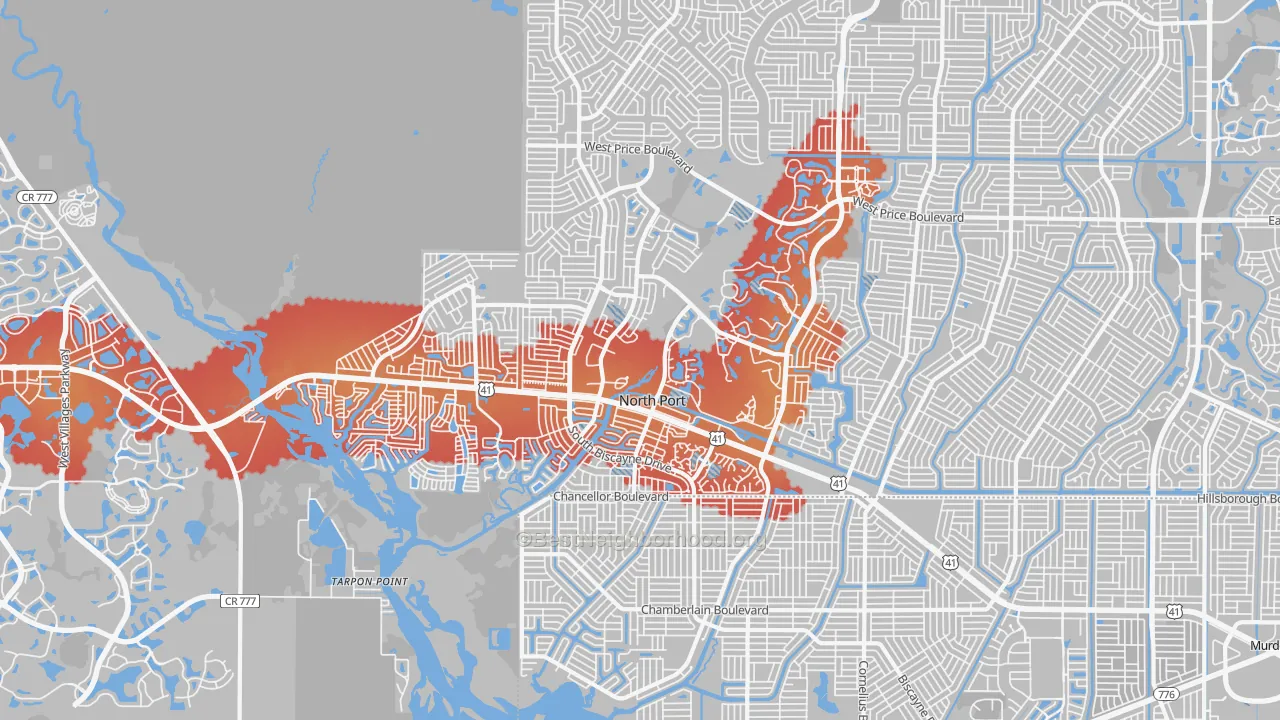Transit Grade map of 34287, FL
