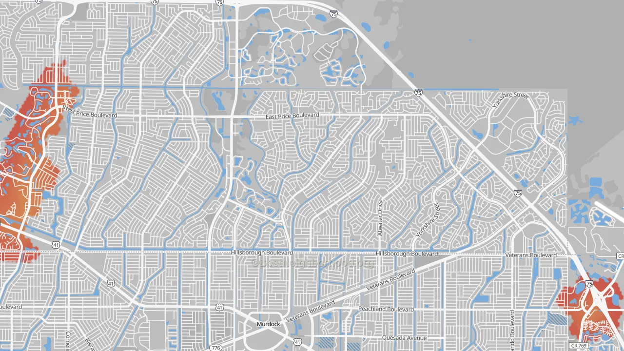 Transit Grade map of 34288, FL