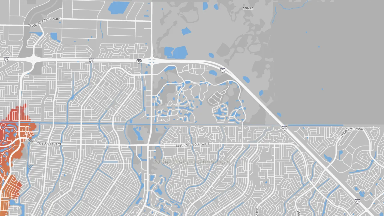 Transit Grade map of 34289, FL