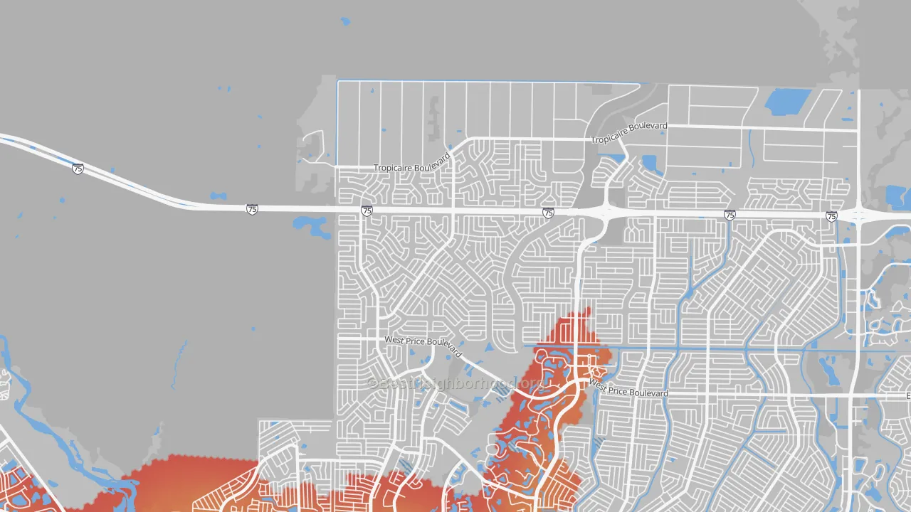 Transit Grade map of 34291, FL