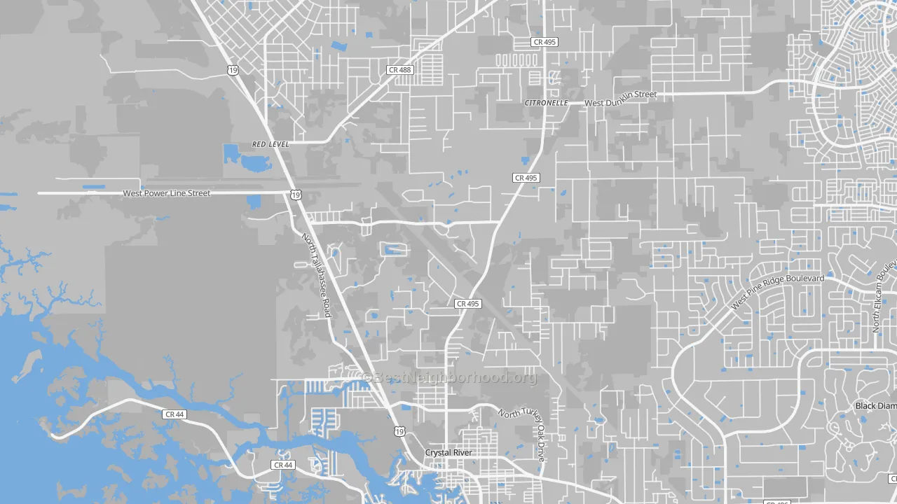 Transit Grade map of 34428, FL