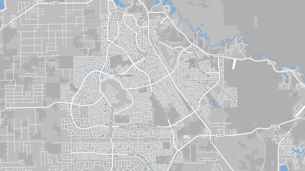 Transit Grade map of 34434, FL