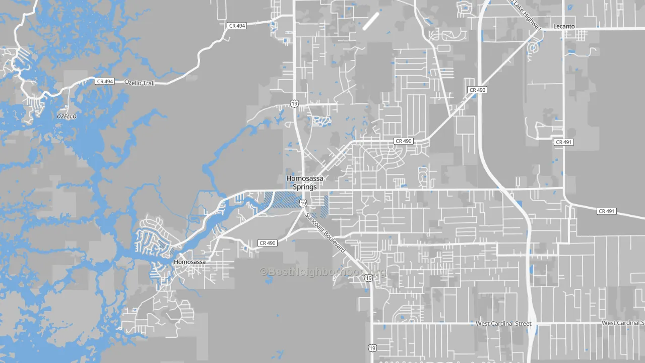 Transit Grade map of 34448, FL