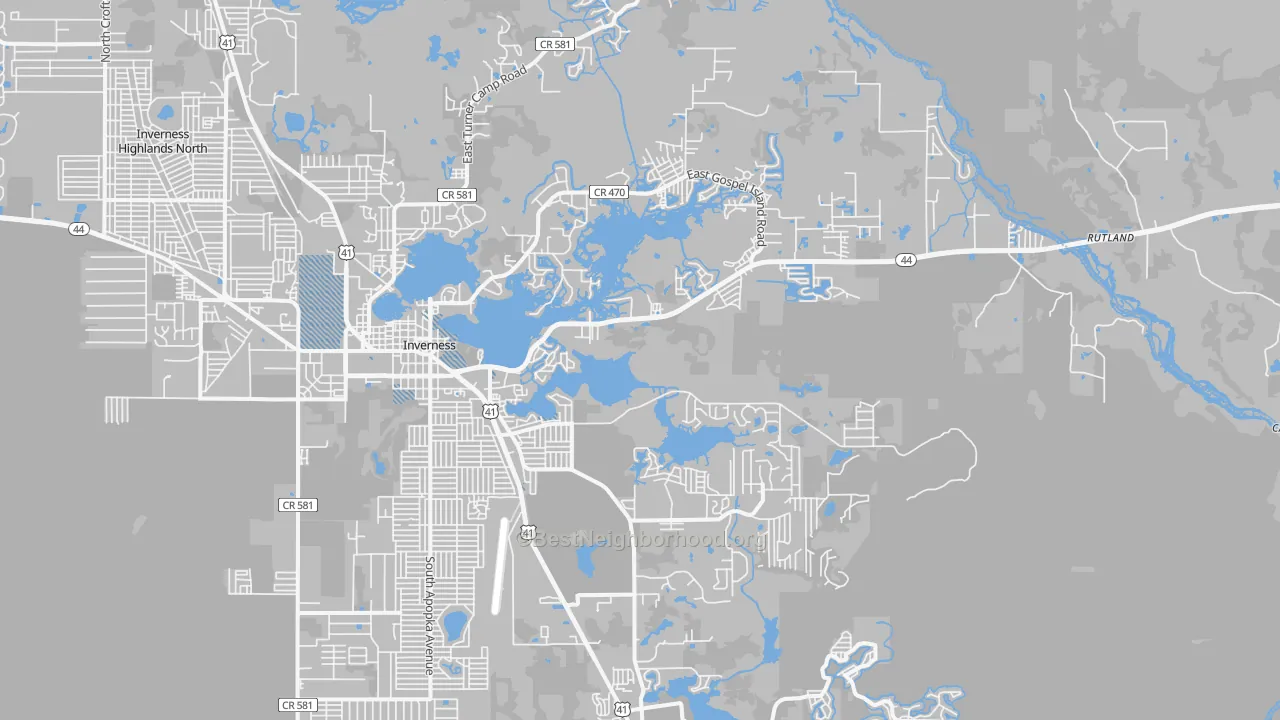 Transit Grade map of 34450, FL