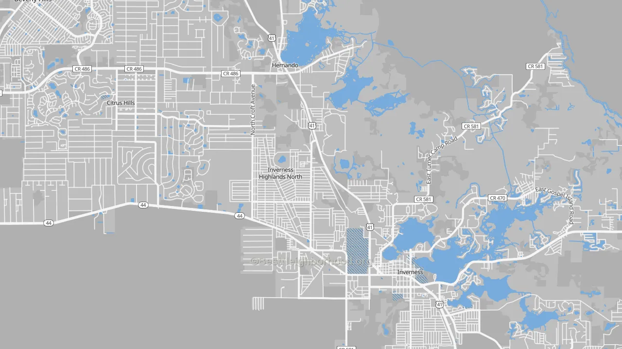 Transit Grade map of 34453, FL