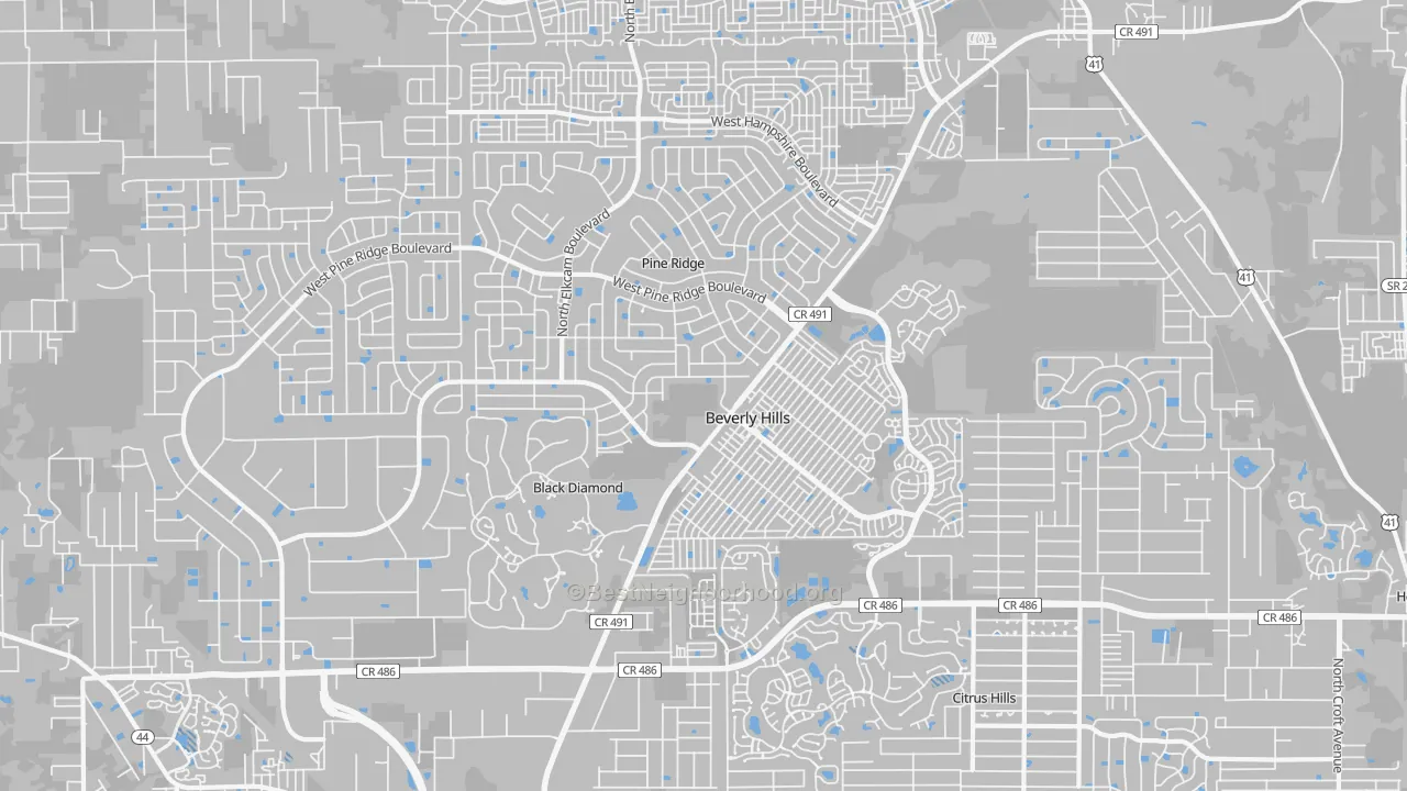 Transit Grade map of 34465, FL