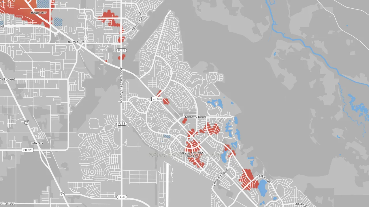 Transit Grade map of 34472, FL