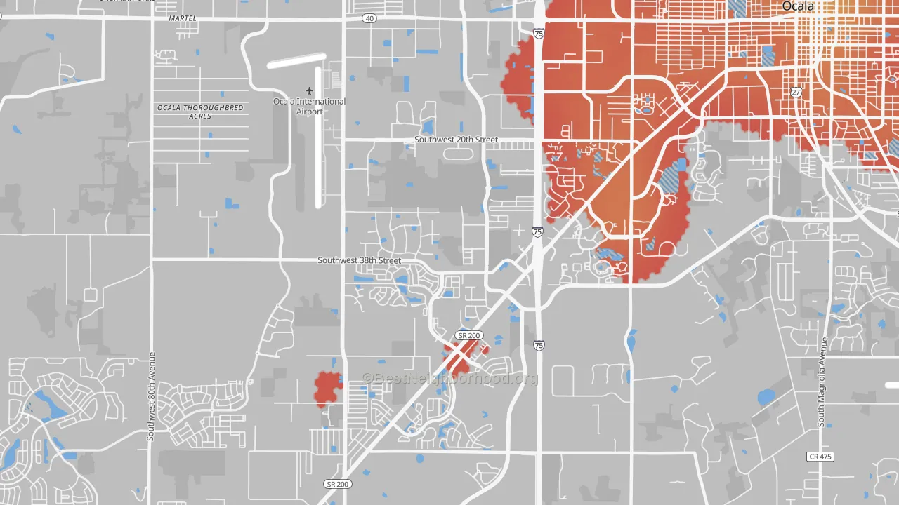 Transit Grade map of 34474, FL