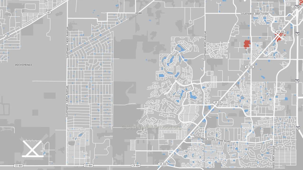 Transit Grade map of 34481, FL