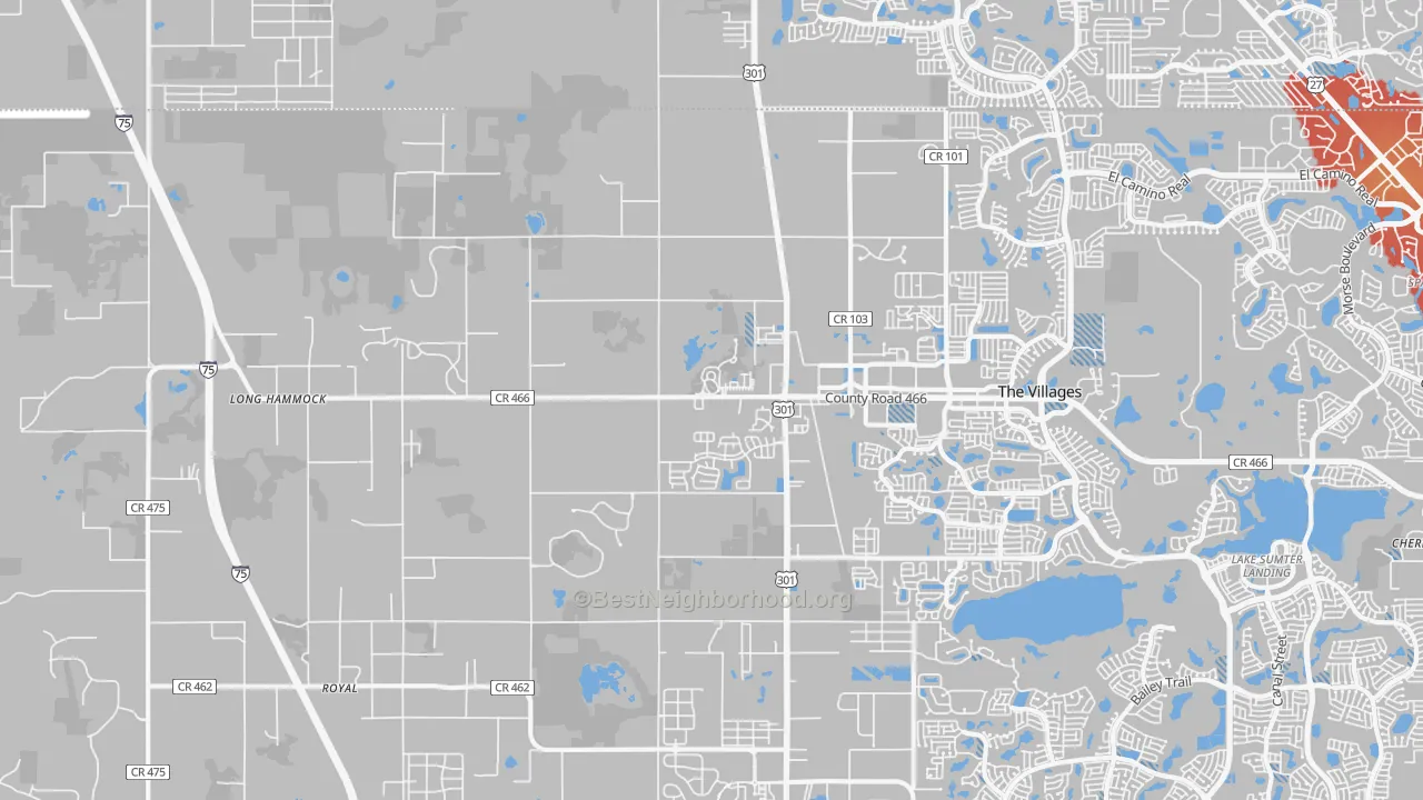 Transit Grade map of 34484, FL