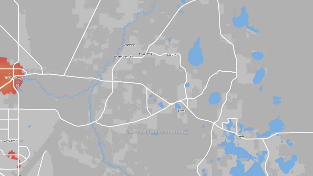 Transit Grade map of 34488, FL