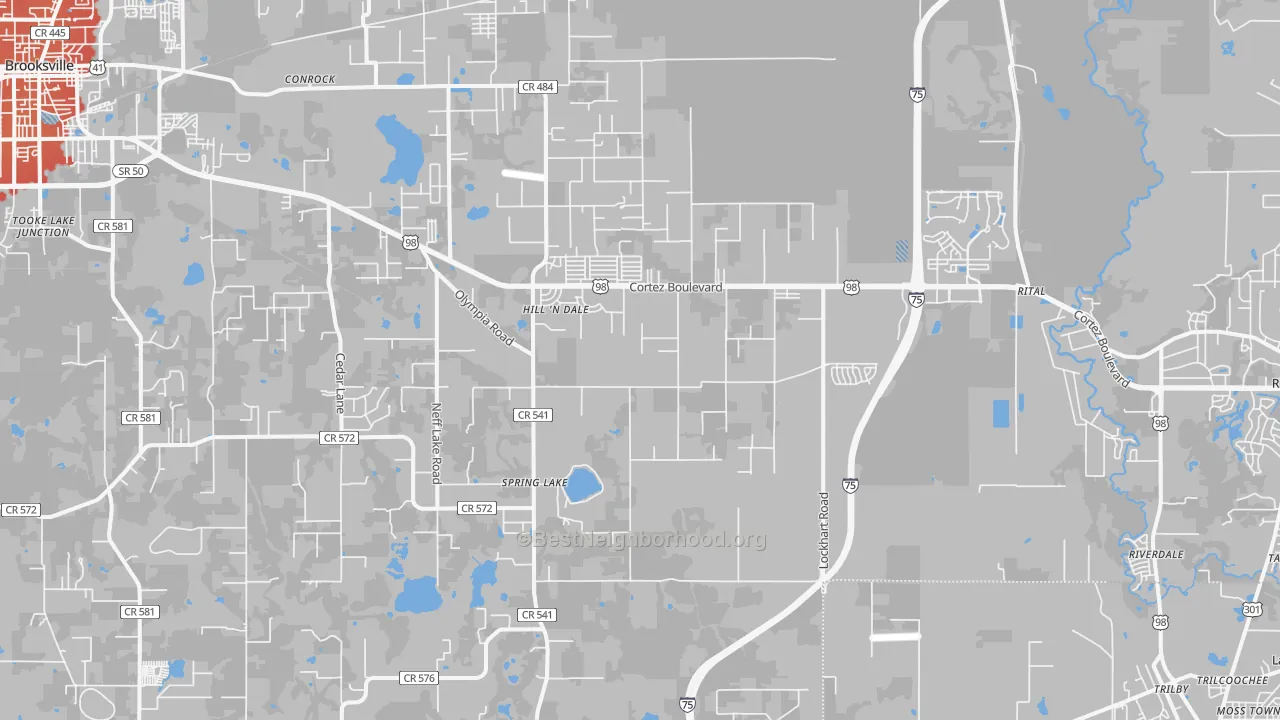 Transit Grade map of 34602, FL