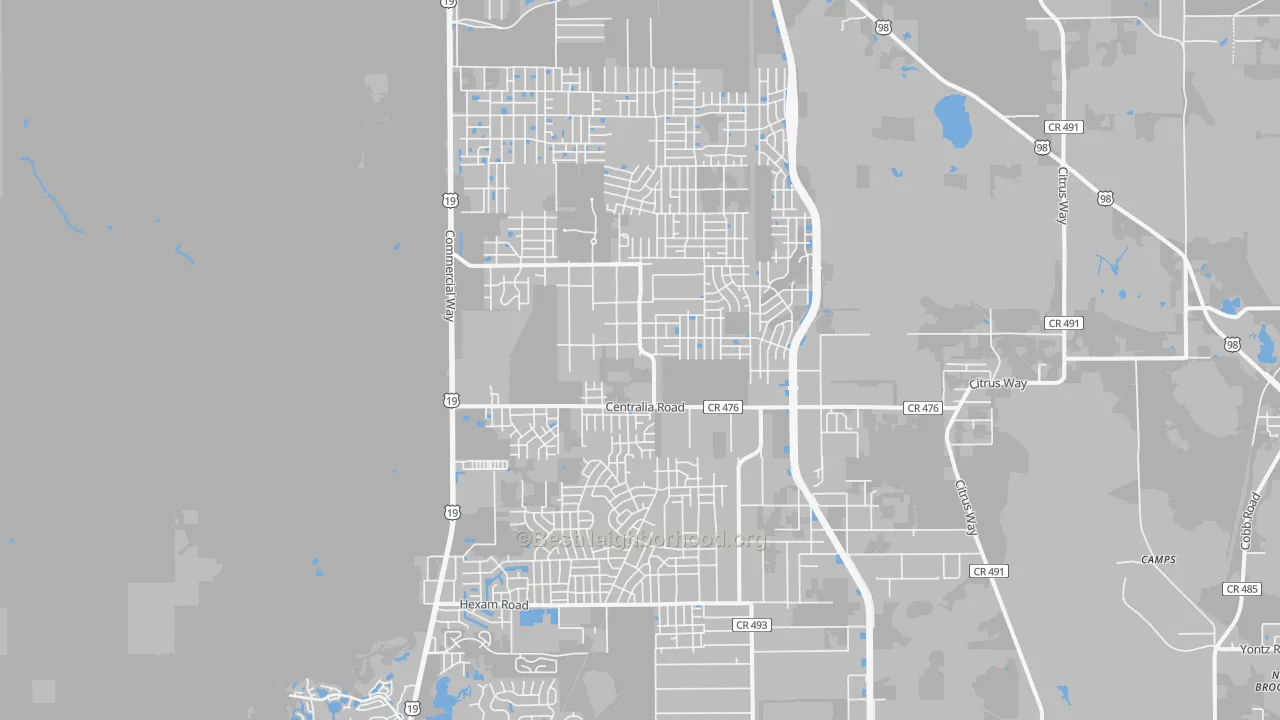 Transit Grade map of 34614, FL