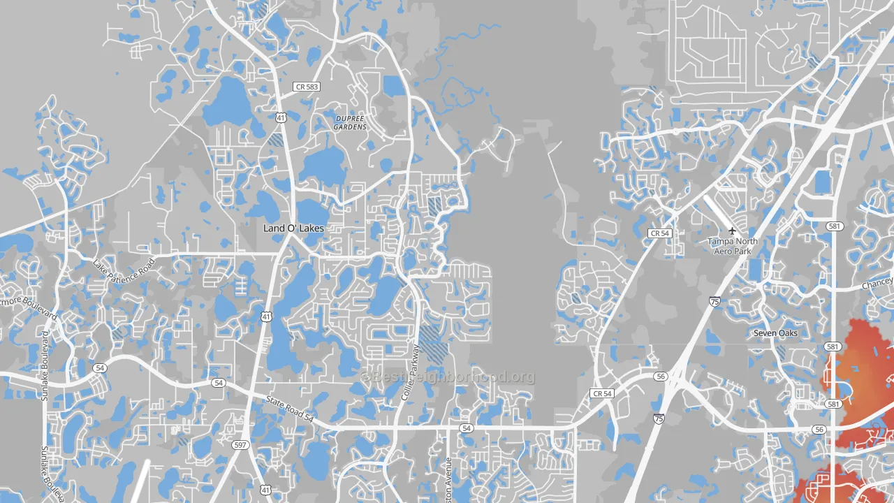 Transit Grade map of 34639, FL