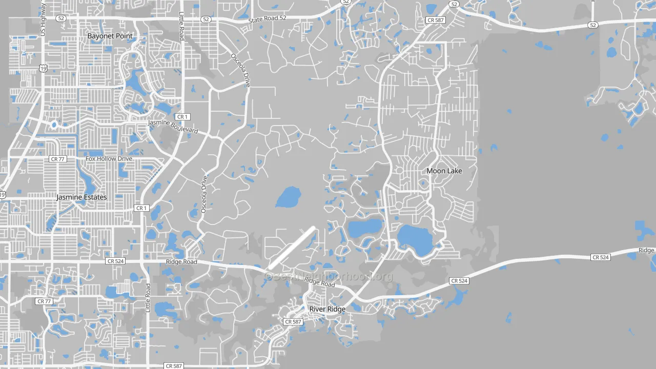 Transit Grade map of 34654, FL