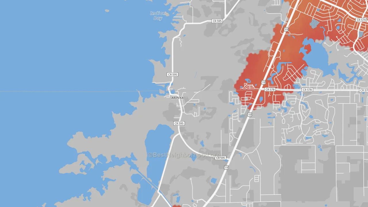 Transit Grade map of 34679, FL