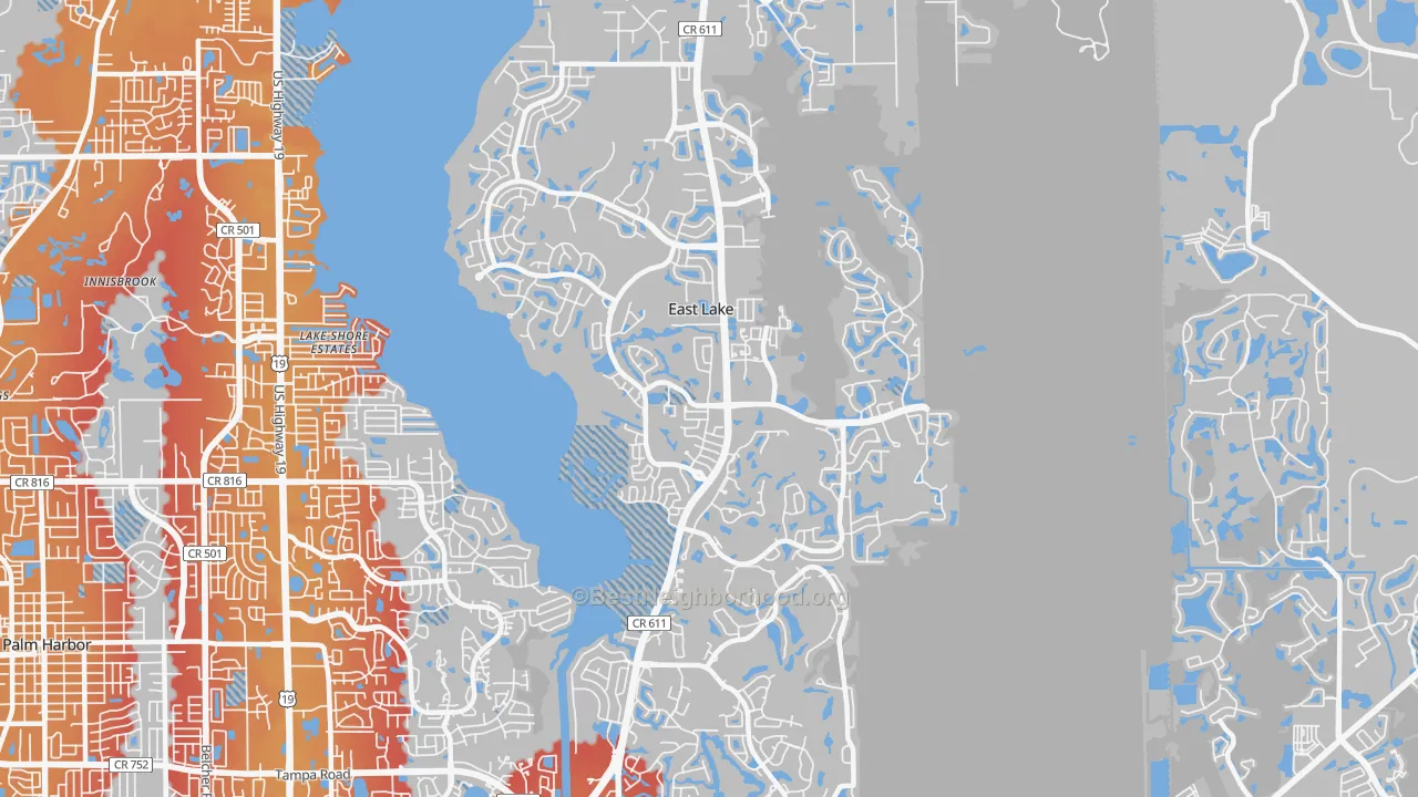 Transit Grade map of 34685, FL