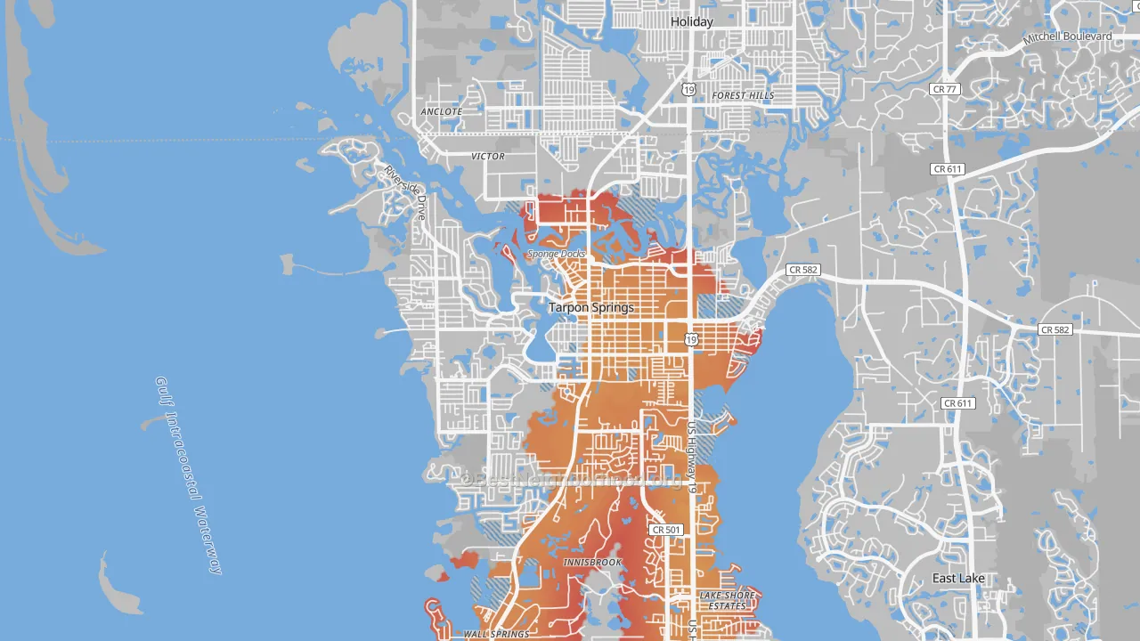 Transit Grade map of 34689, FL
