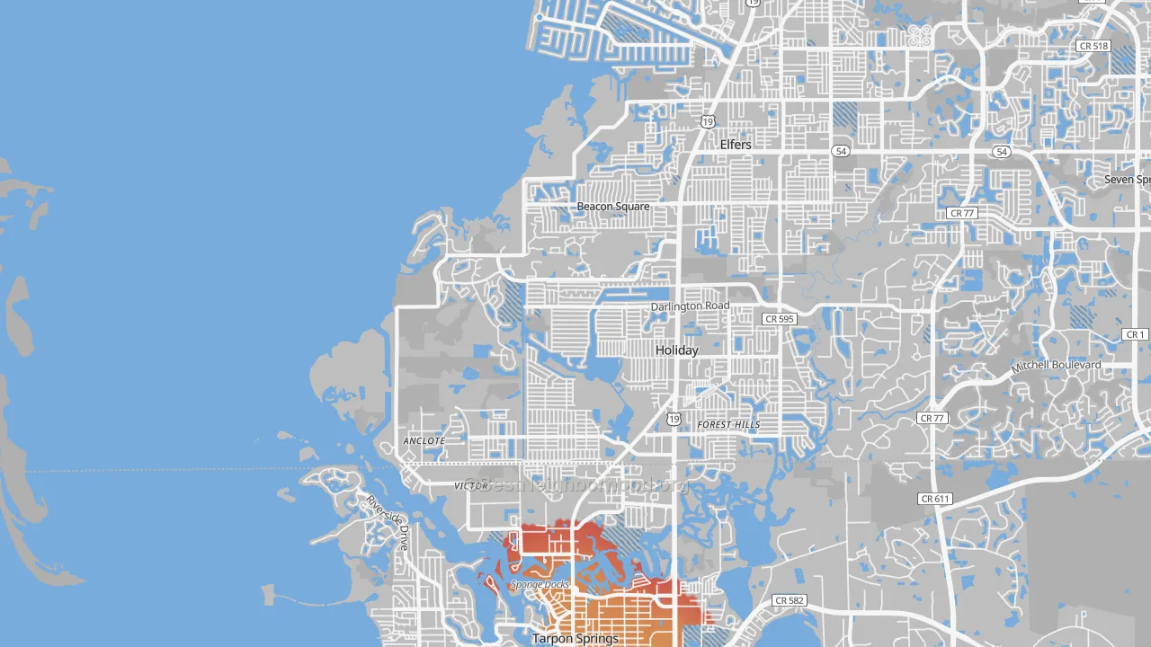 Transit Grade map of 34691, FL