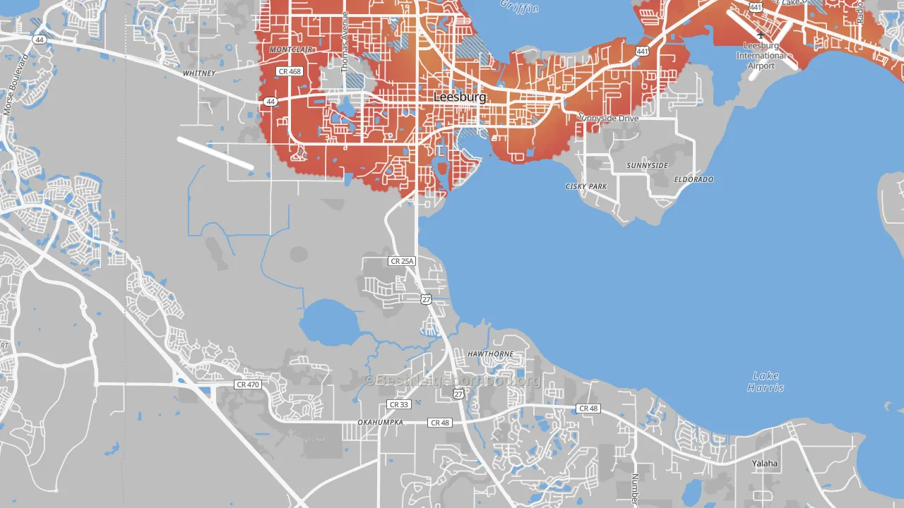 Transit Grade map of 34748, FL