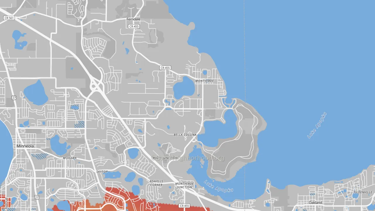Transit Grade map of 34756, FL