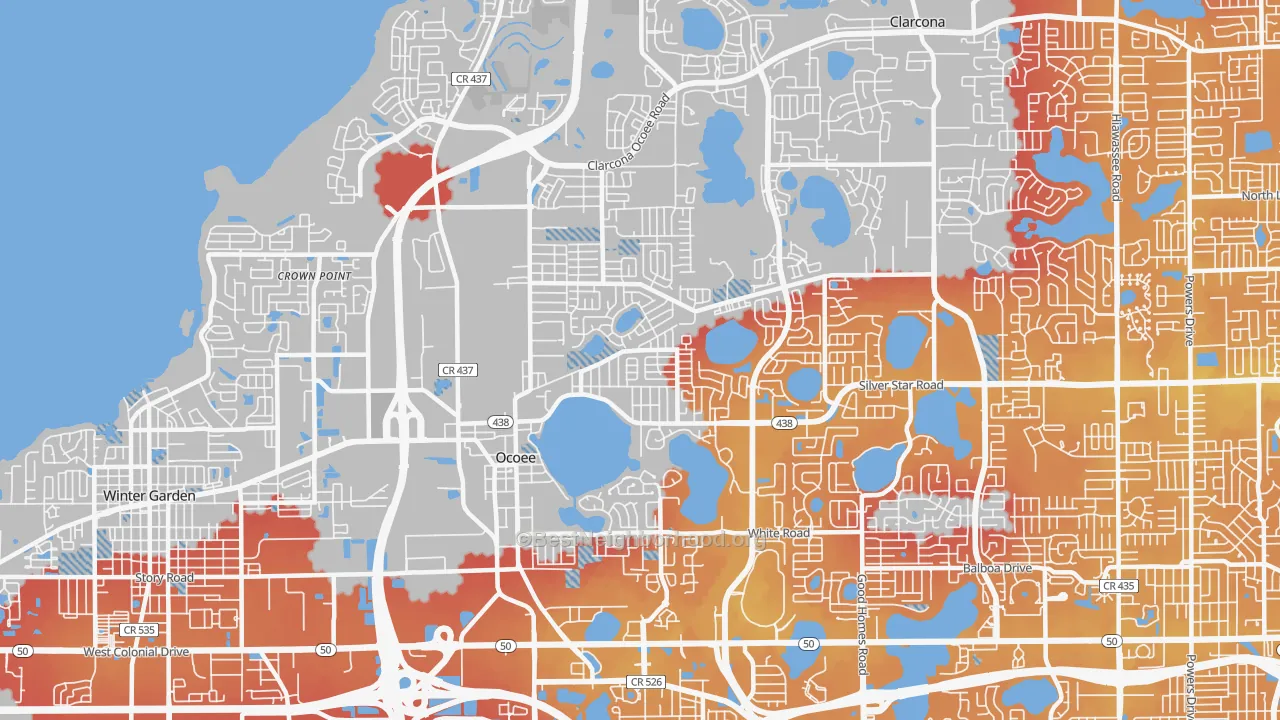 Transit Grade map of 34761, FL