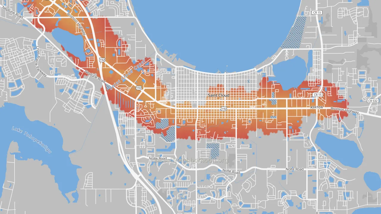 Transit Grade map of 34769, FL