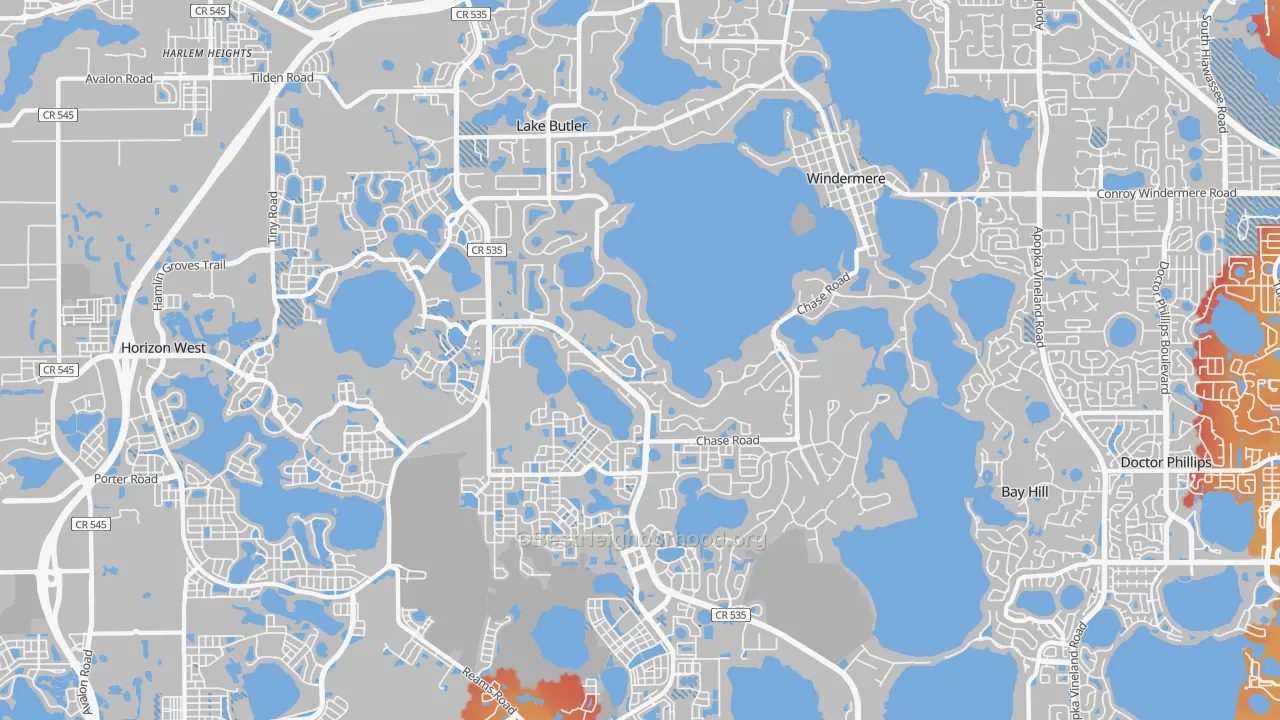Transit Grade map of 34786, FL