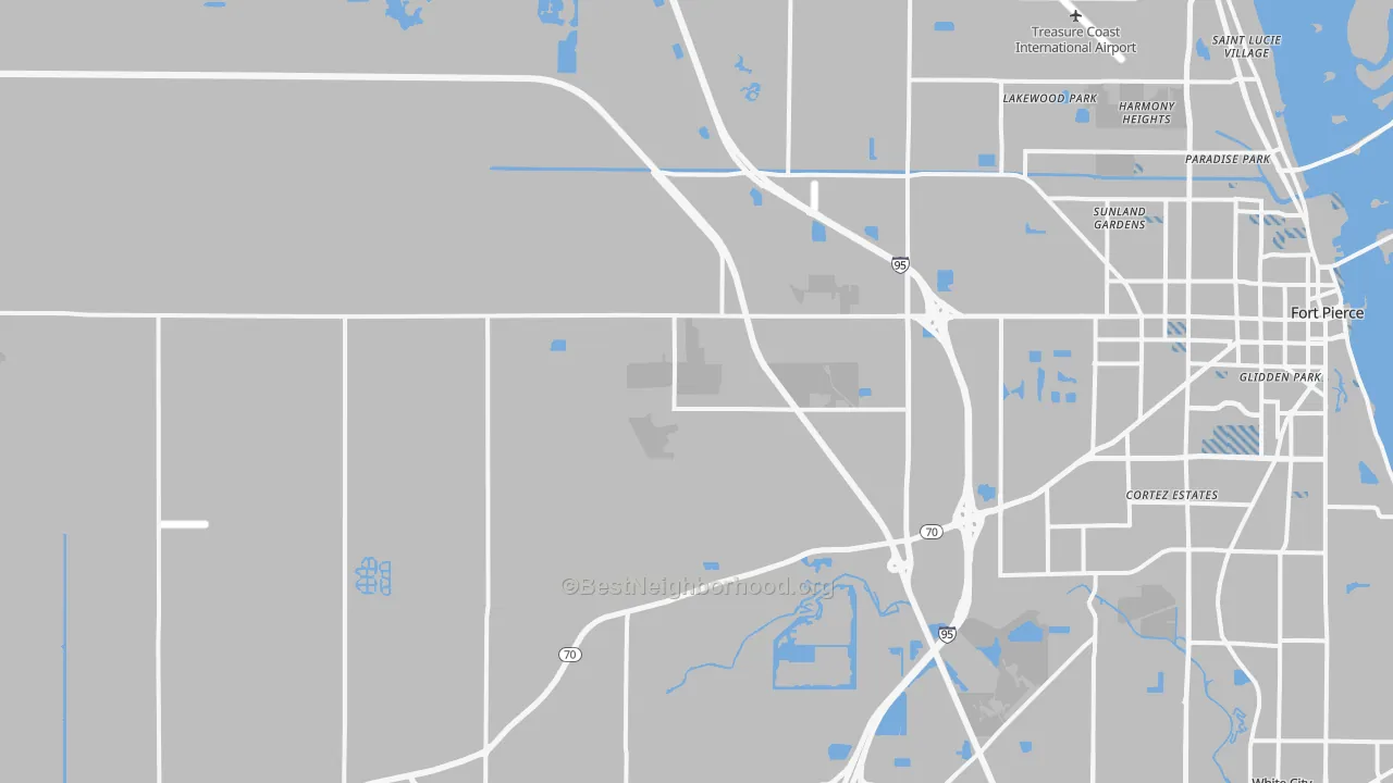 Transit Grade map of 34945, FL