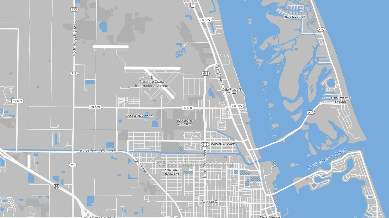 Transit Grade map of 34946, FL