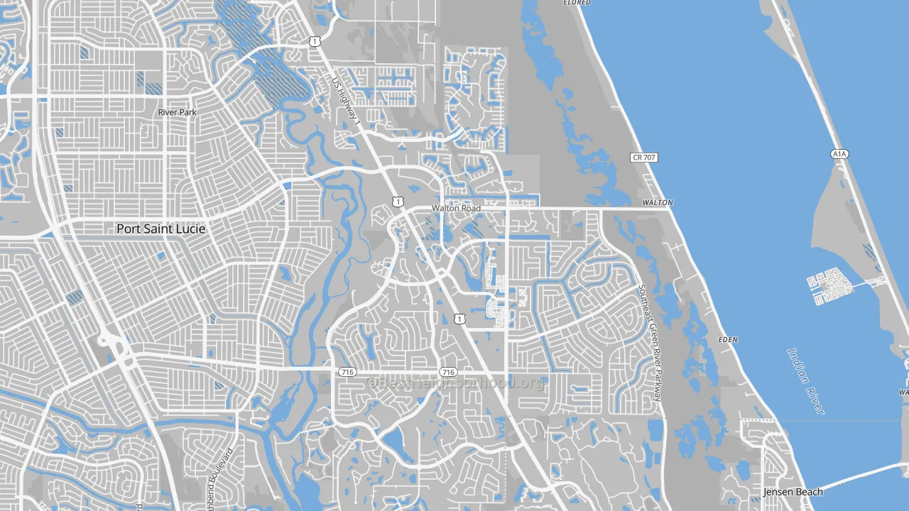 Transit Grade map of 34952, FL