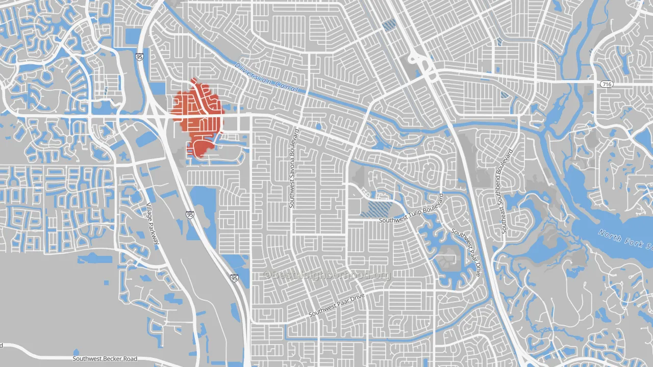 Transit Grade map of 34953, FL
