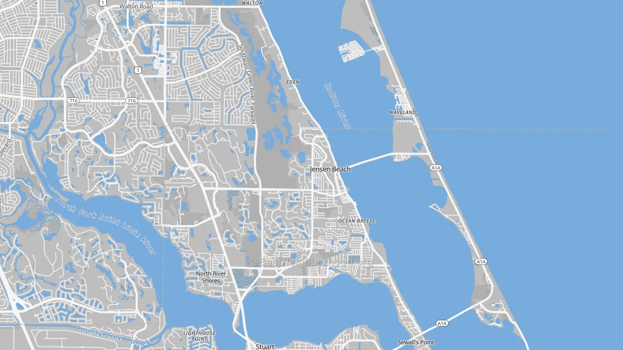 Transit Grade map of 34957, FL