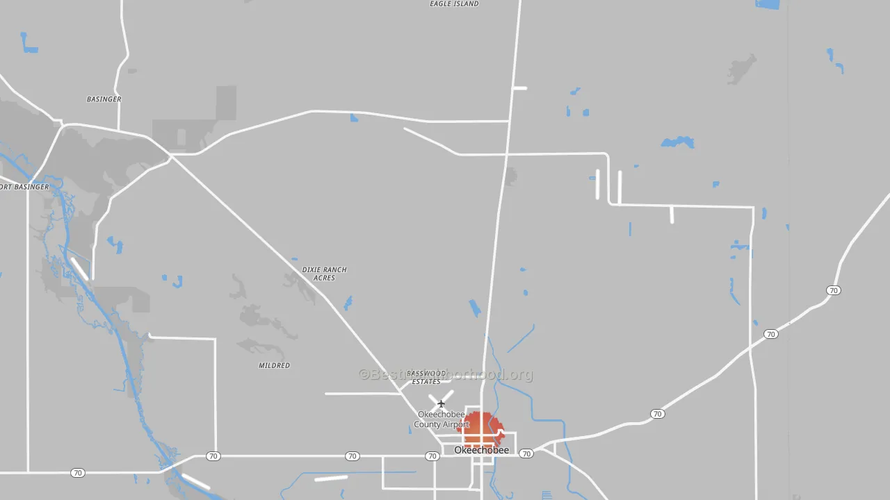 Transit Grade map of 34972, FL