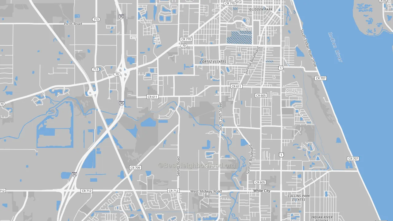 Transit Grade map of 34981, FL