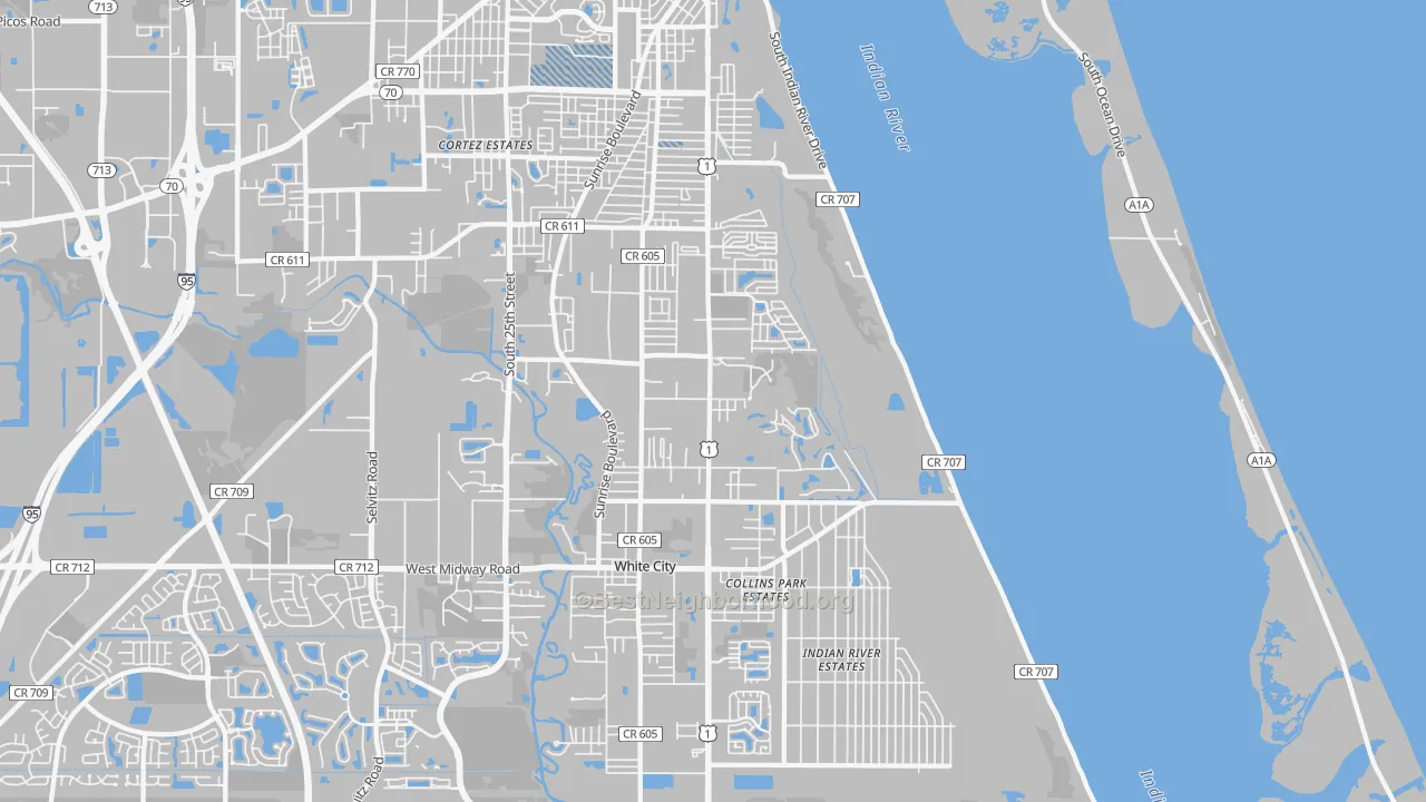 Transit Grade map of 34982, FL